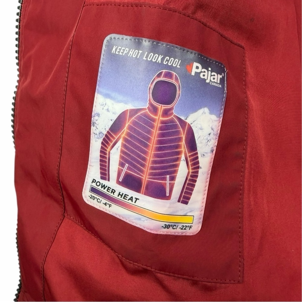 Pajar Canada 1963 Women's Insulated Puffer Jacket W/Fur Hood In Crimson Size S - Picture 8 of 13